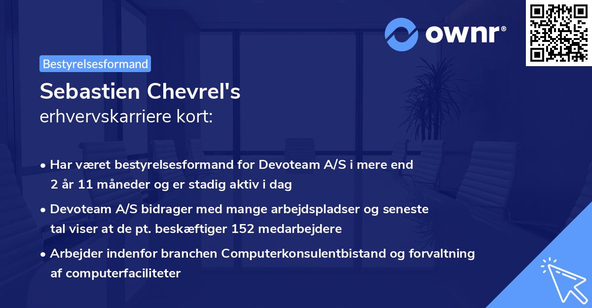 Sebastien Chevrel's erhvervskarriere kort