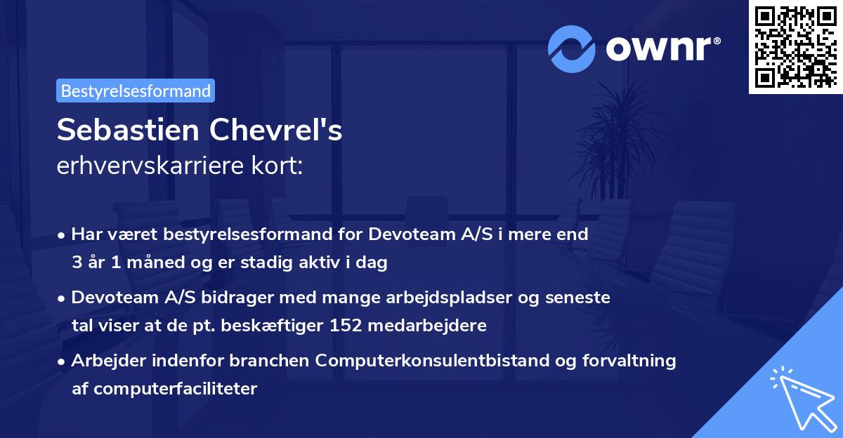 Sebastien Chevrel's erhvervskarriere kort