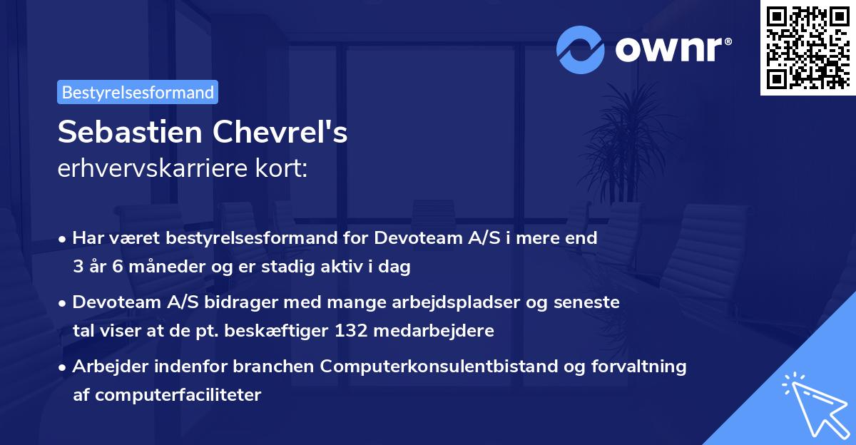 Sebastien Chevrel's erhvervskarriere kort