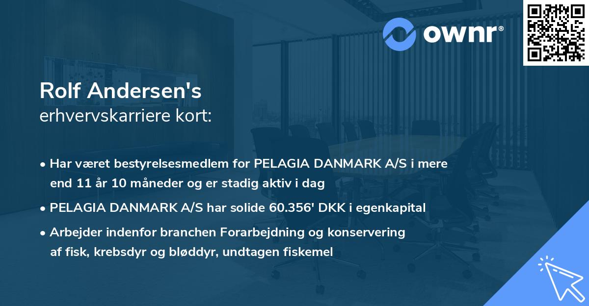 Rolf Andersen's erhvervskarriere kort