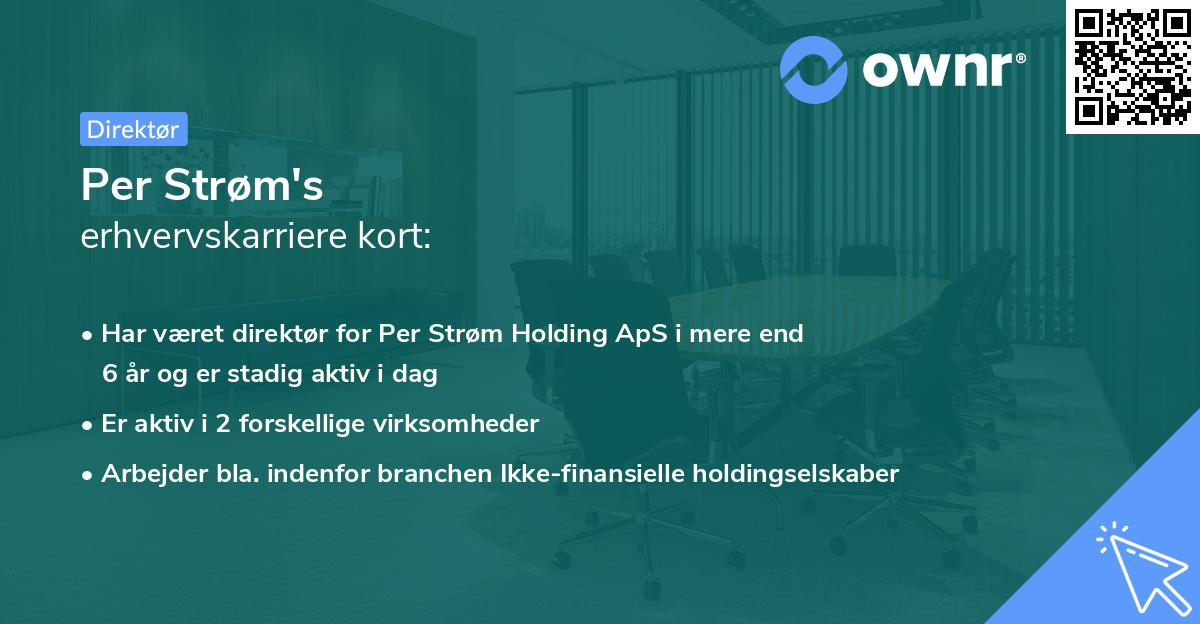 Per Strøm's erhvervskarriere kort