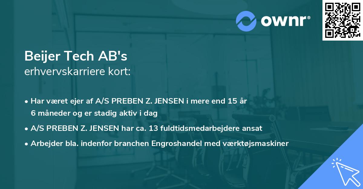 Beijer Tech AB's erhvervskarriere kort