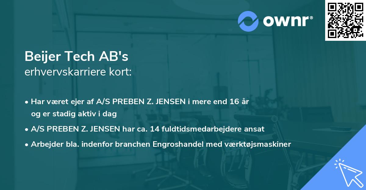 Beijer Tech AB's erhvervskarriere kort