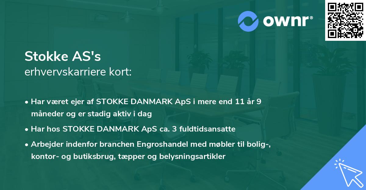 Stokke AS's erhvervskarriere kort