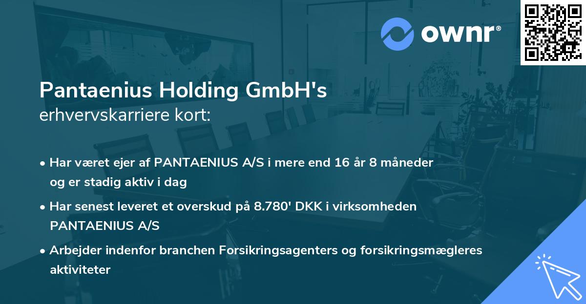 Pantaenius Holding GmbH's erhvervskarriere kort