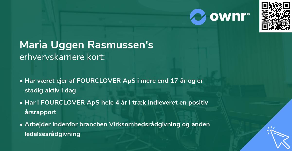 Maria Uggen Rasmussen's erhvervskarriere kort