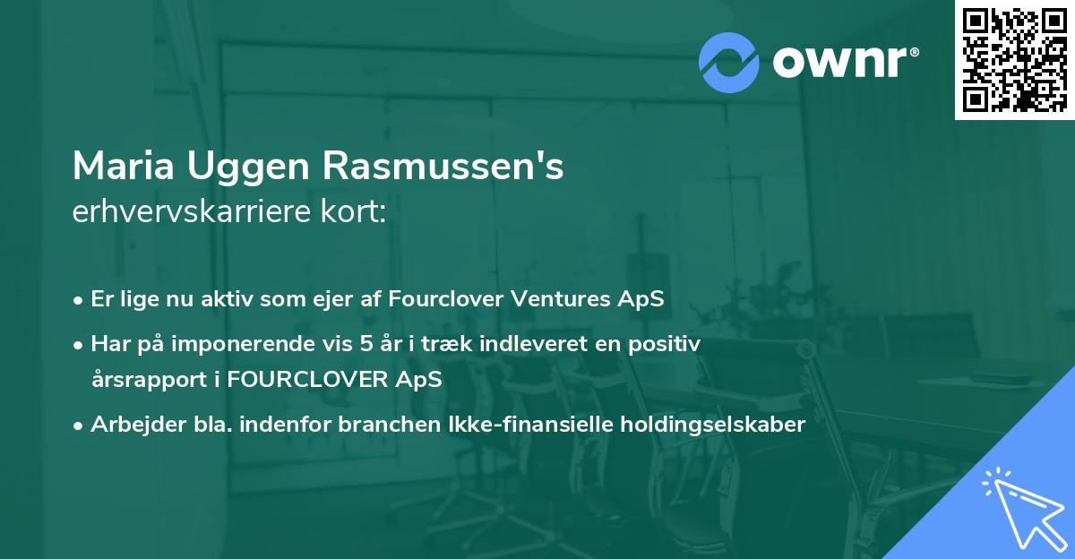 Maria Uggen Rasmussen's erhvervskarriere kort