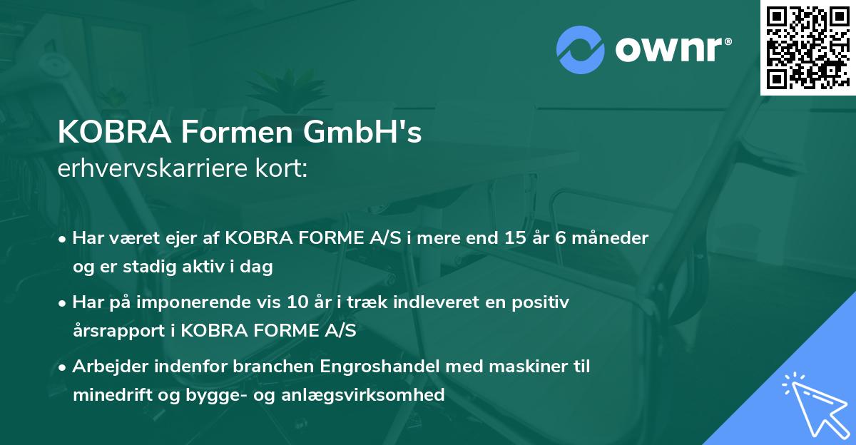 KOBRA Formen GmbH's erhvervskarriere kort