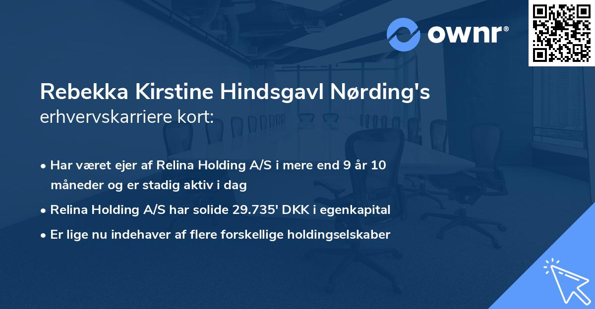 Rebekka Kirstine Hindsgavl Nørding's erhvervskarriere kort
