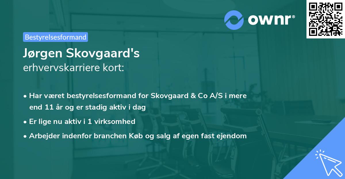 Jørgen Skovgaard's erhvervskarriere kort