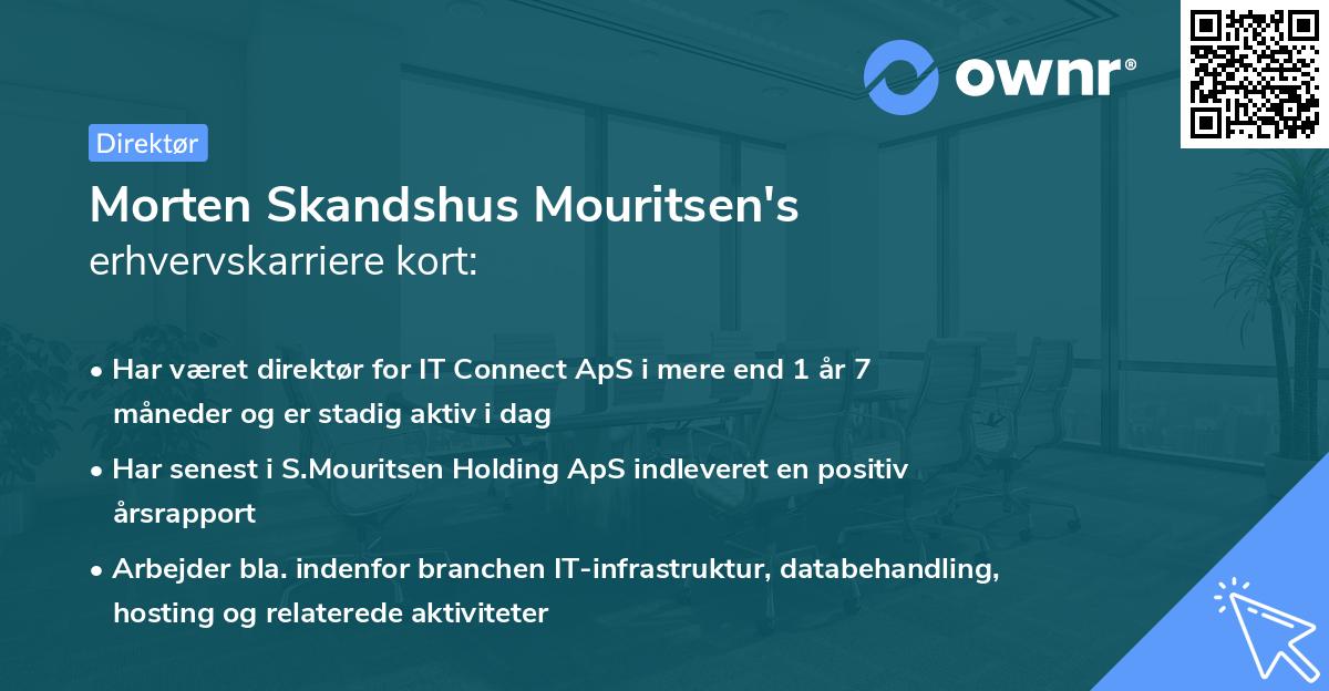 Morten Skandshus Mouritsen's erhvervskarriere kort