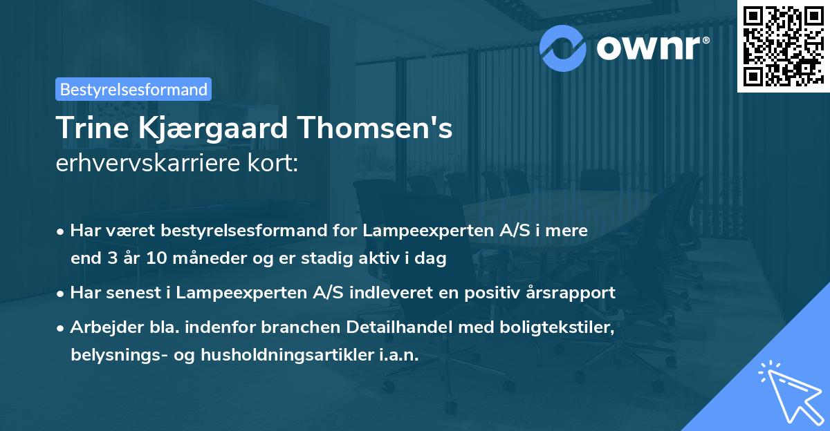 Trine Kjærgaard Thomsen's erhvervskarriere kort
