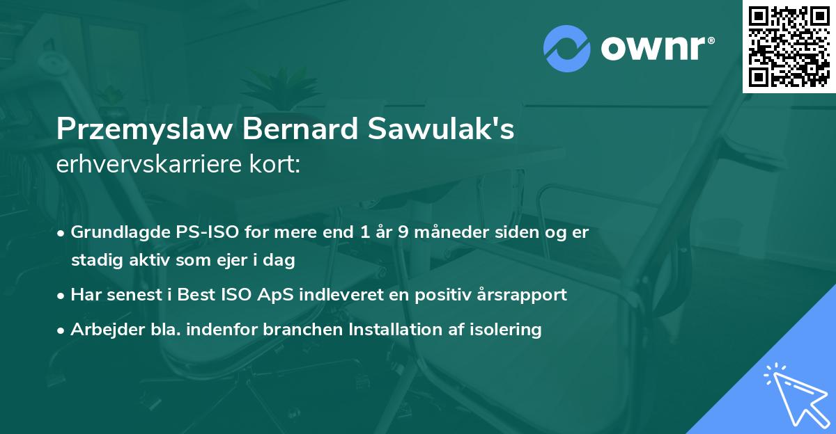 Przemyslaw Bernard Sawulak's erhvervskarriere kort