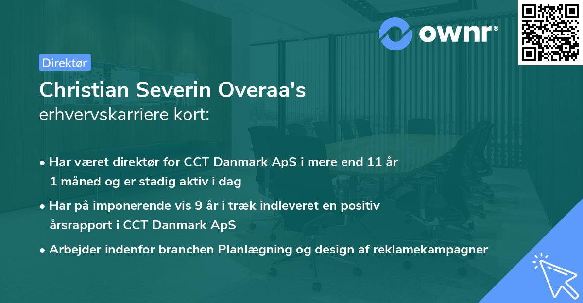 Christian Severin Overaa's erhvervskarriere kort