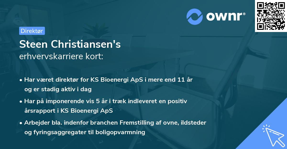 Steen Christiansen's erhvervskarriere kort