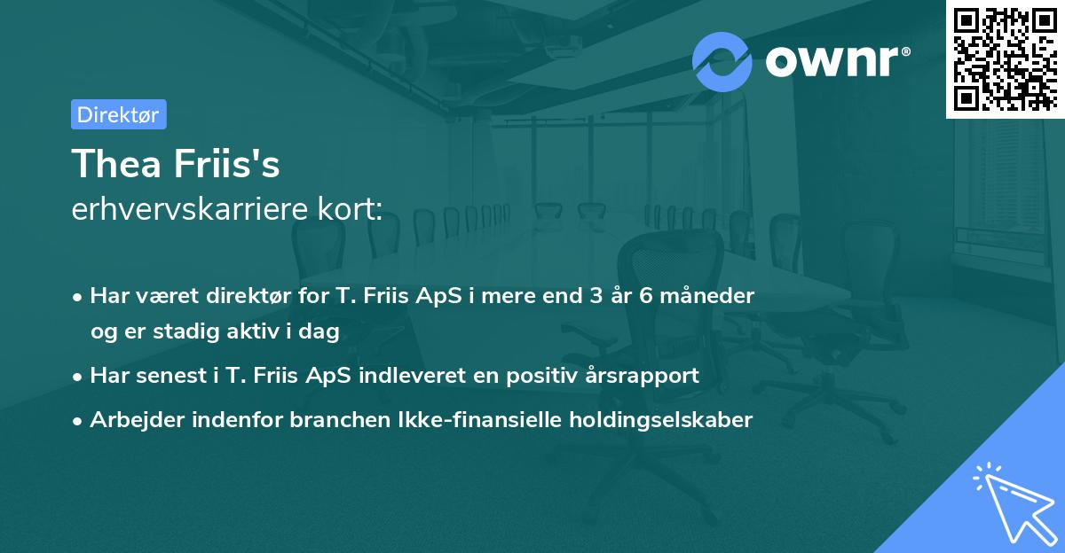 Thea Friis's erhvervskarriere kort