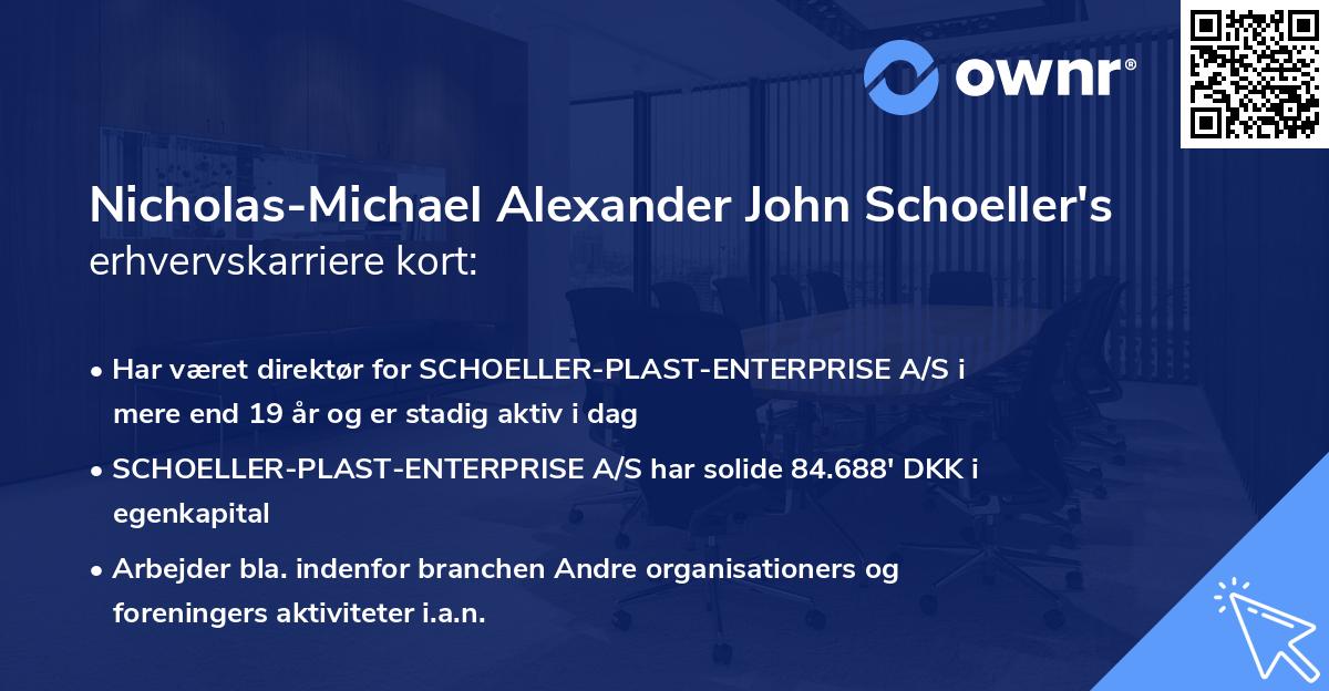 Nicholas-Michael Alexander John Schoeller's erhvervskarriere kort