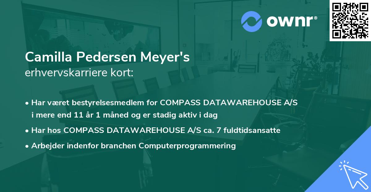 Camilla Pedersen Meyer's erhvervskarriere kort