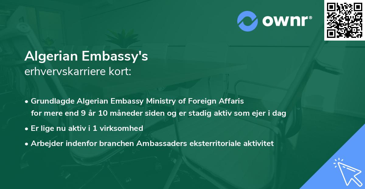 Algerian Embassy's erhvervskarriere kort