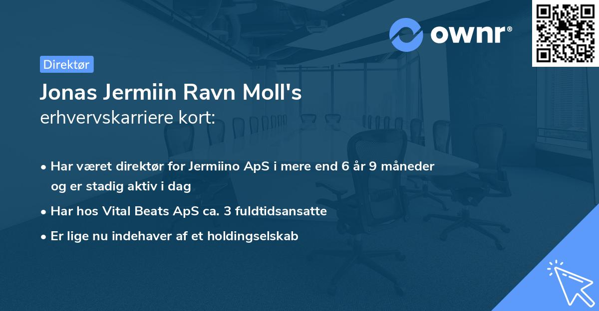 Jonas Jermiin Ravn Moll's erhvervskarriere kort