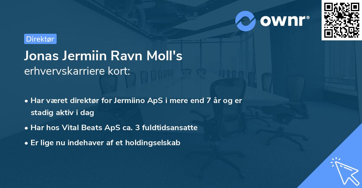 Jonas Jermiin Ravn Moll's erhvervskarriere kort