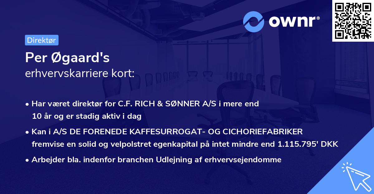 Per Øgaard's erhvervskarriere kort
