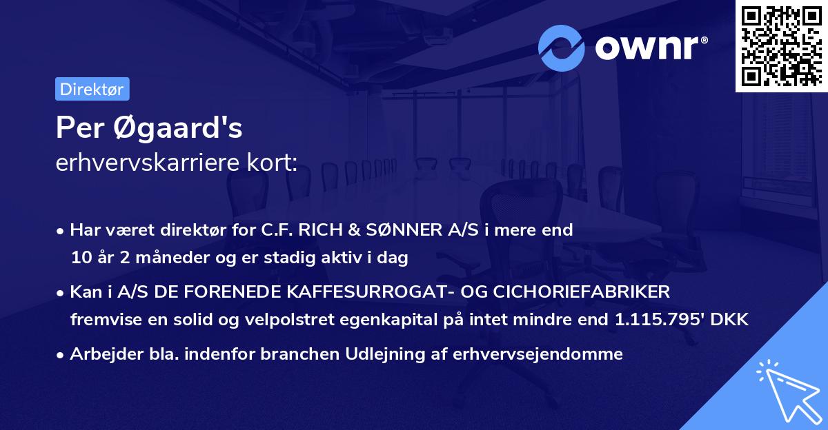 Per Øgaard's erhvervskarriere kort