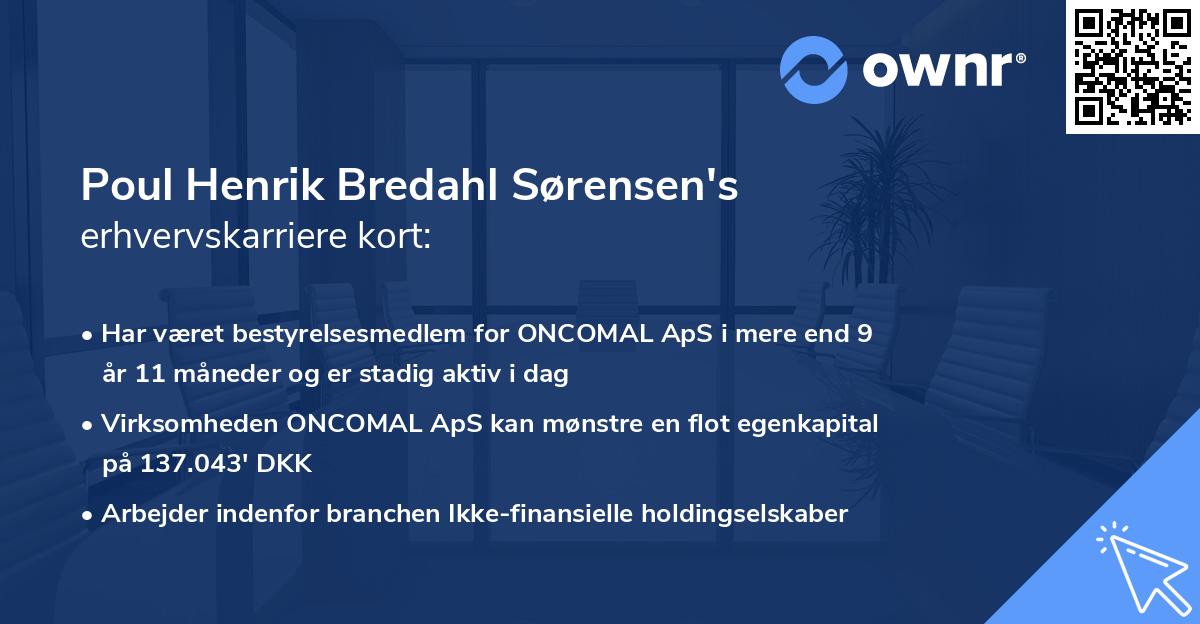 Poul Henrik Bredahl Sørensen's erhvervskarriere kort