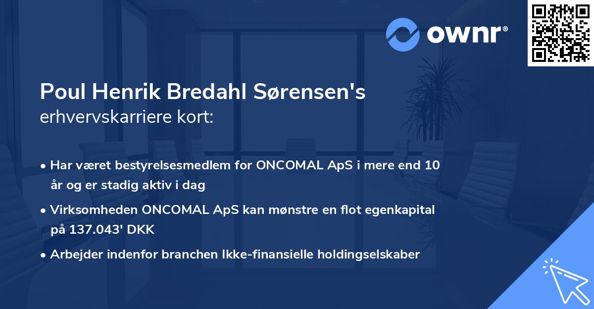 Poul Henrik Bredahl Sørensen's erhvervskarriere kort