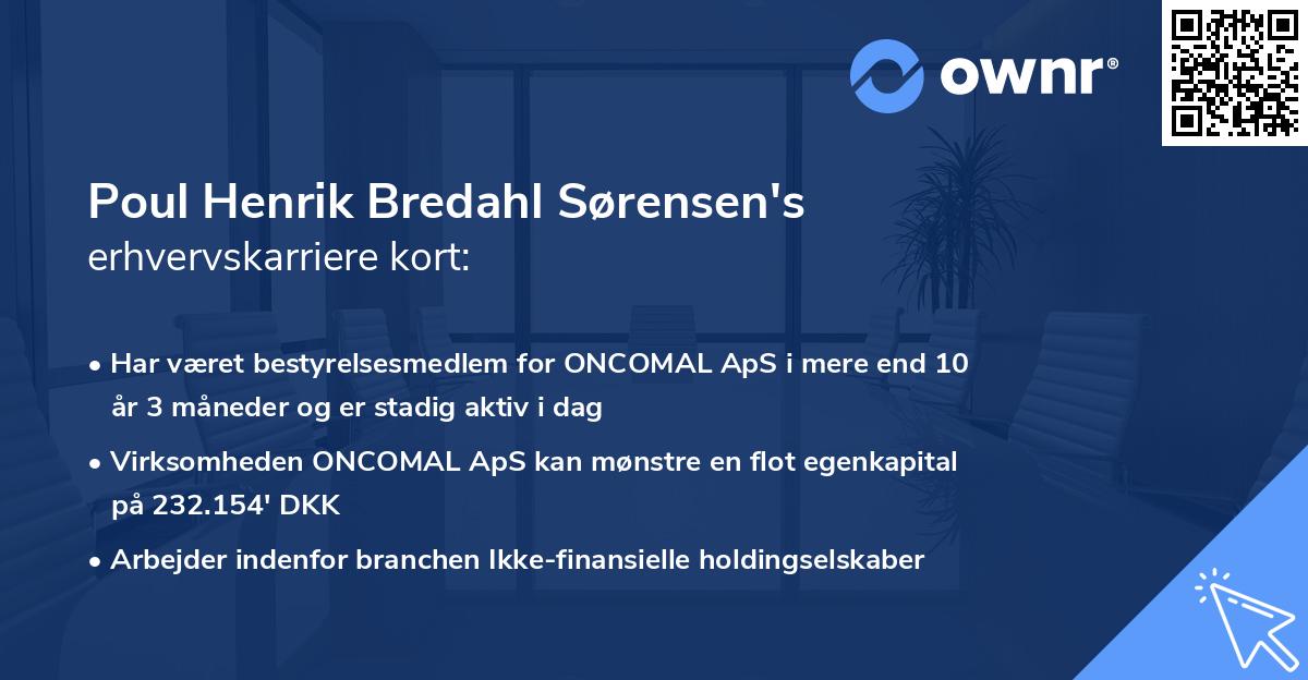 Poul Henrik Bredahl Sørensen's erhvervskarriere kort