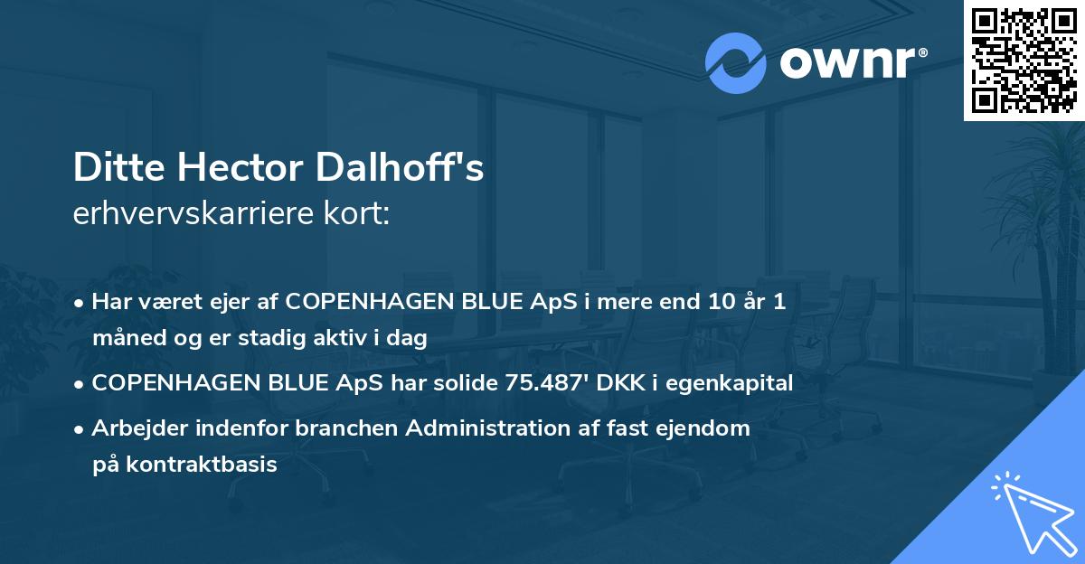 Ditte Hector Dalhoff's erhvervskarriere kort