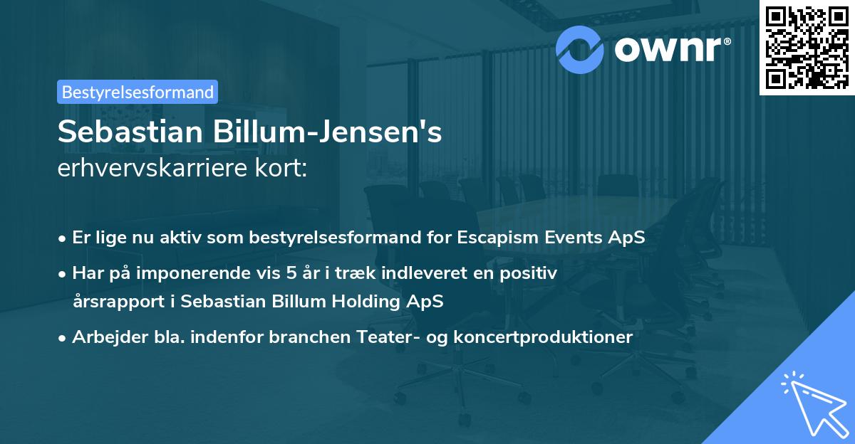 Sebastian Billum-Jensen's erhvervskarriere kort