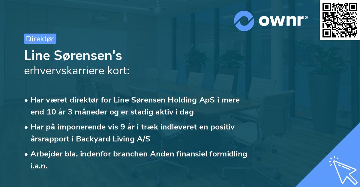 Line Sørensen's erhvervskarriere kort