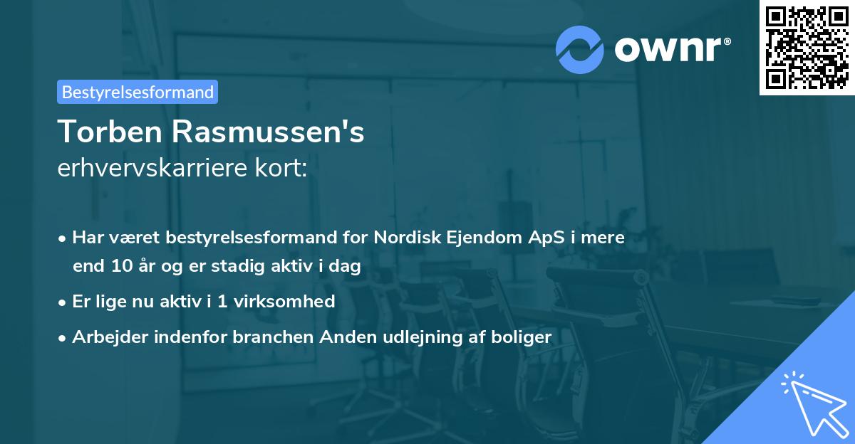 Torben Rasmussen's erhvervskarriere kort