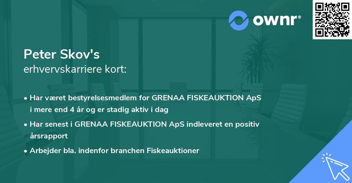 Peter Skov's erhvervskarriere kort