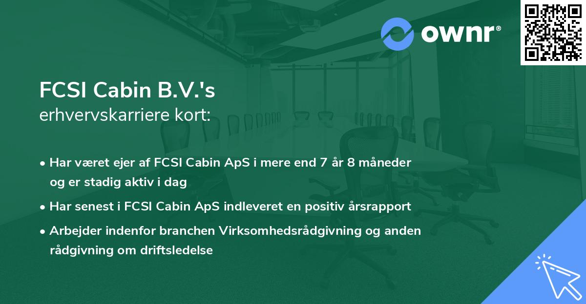 FCSI Cabin B.V.'s erhvervskarriere kort