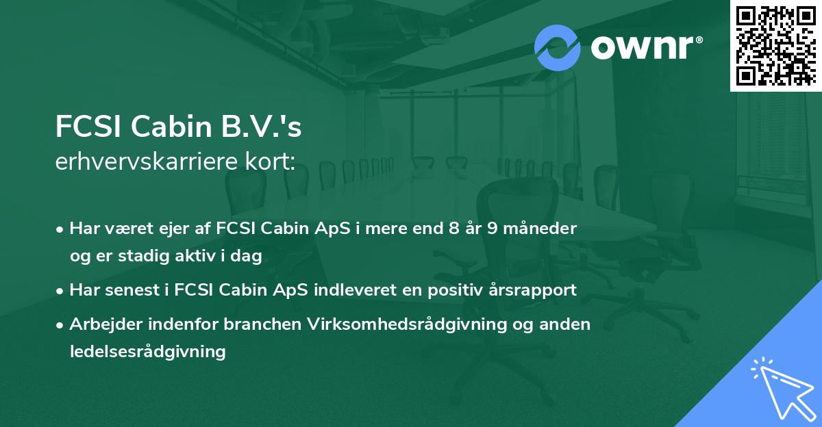 FCSI Cabin B.V.'s erhvervskarriere kort