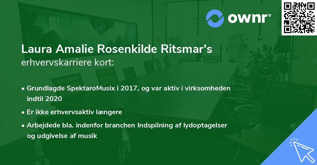 Laura Amalie Rosenkilde Ritsmar's erhvervskarriere kort