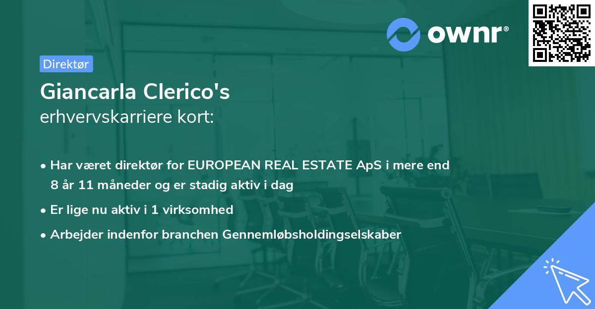 Giancarla Clerico's erhvervskarriere kort