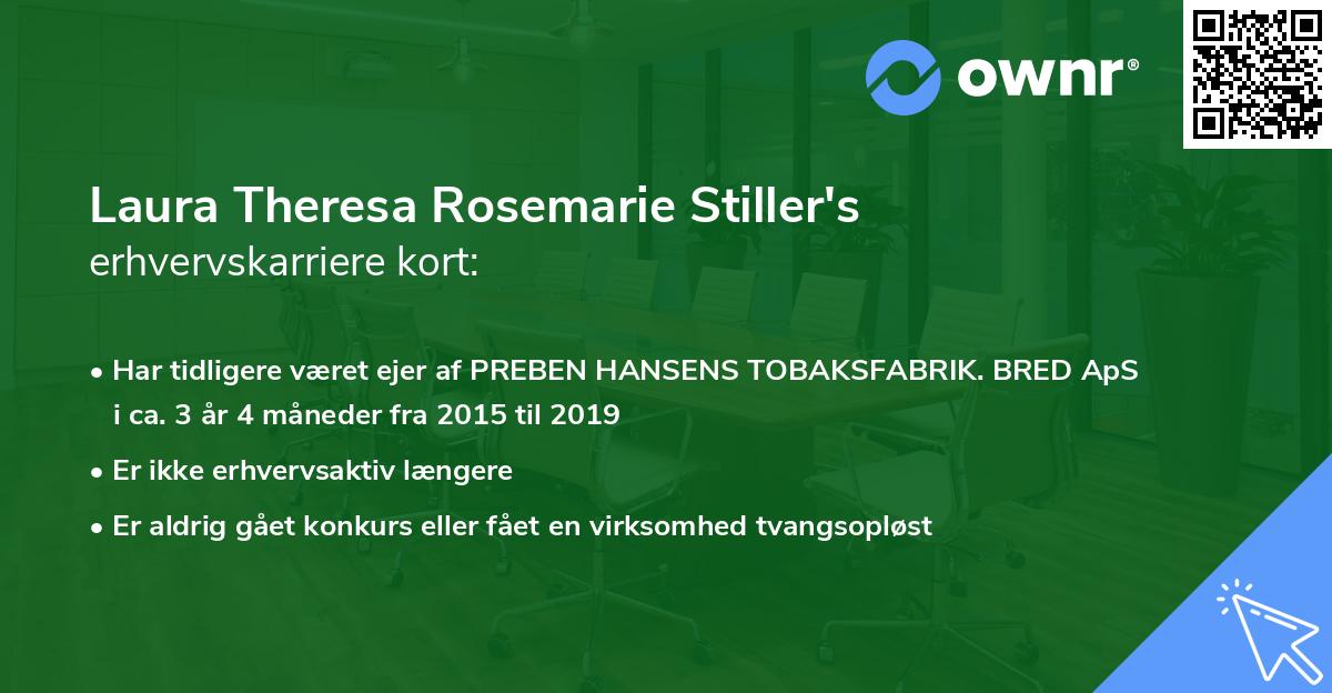 Laura Theresa Rosemarie Stiller's erhvervskarriere kort