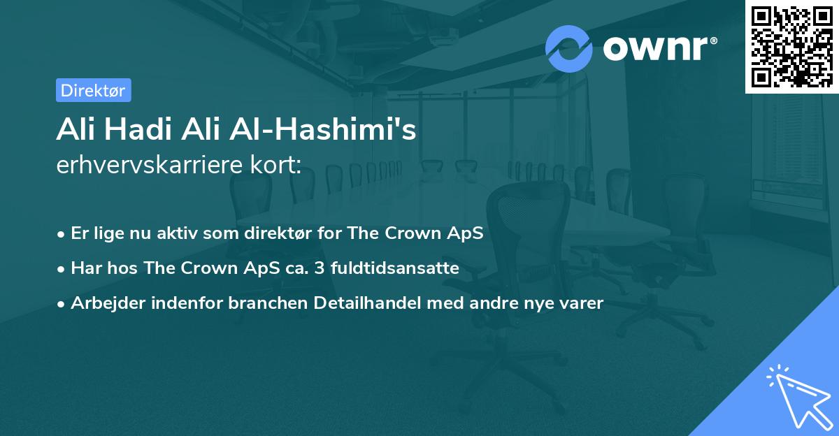 Ali Hadi Ali Al-Hashimi's erhvervskarriere kort