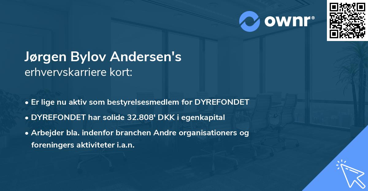 Jørgen Bylov Andersen's erhvervskarriere kort