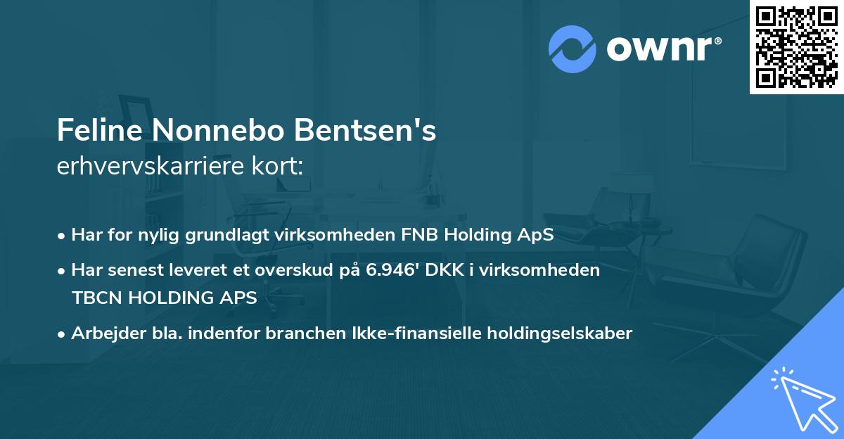 Feline Nonnebo Bentsen's erhvervskarriere kort