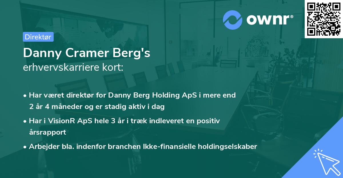 Danny Cramer Berg's erhvervskarriere kort