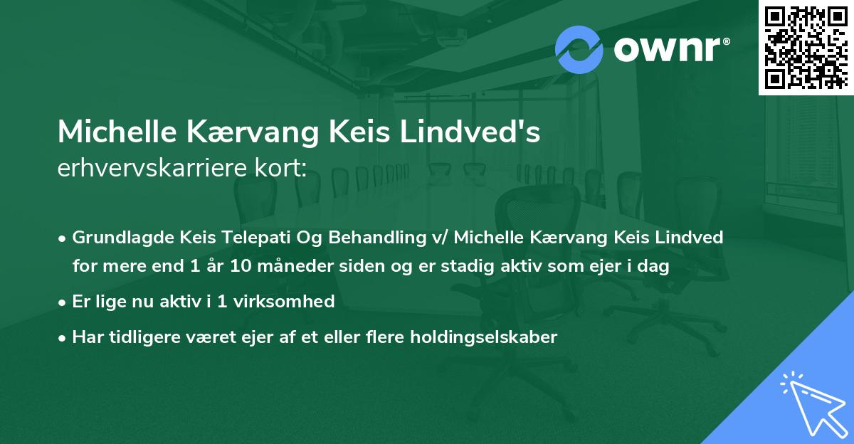 Michelle Kærvang Keis Lindved's erhvervskarriere kort