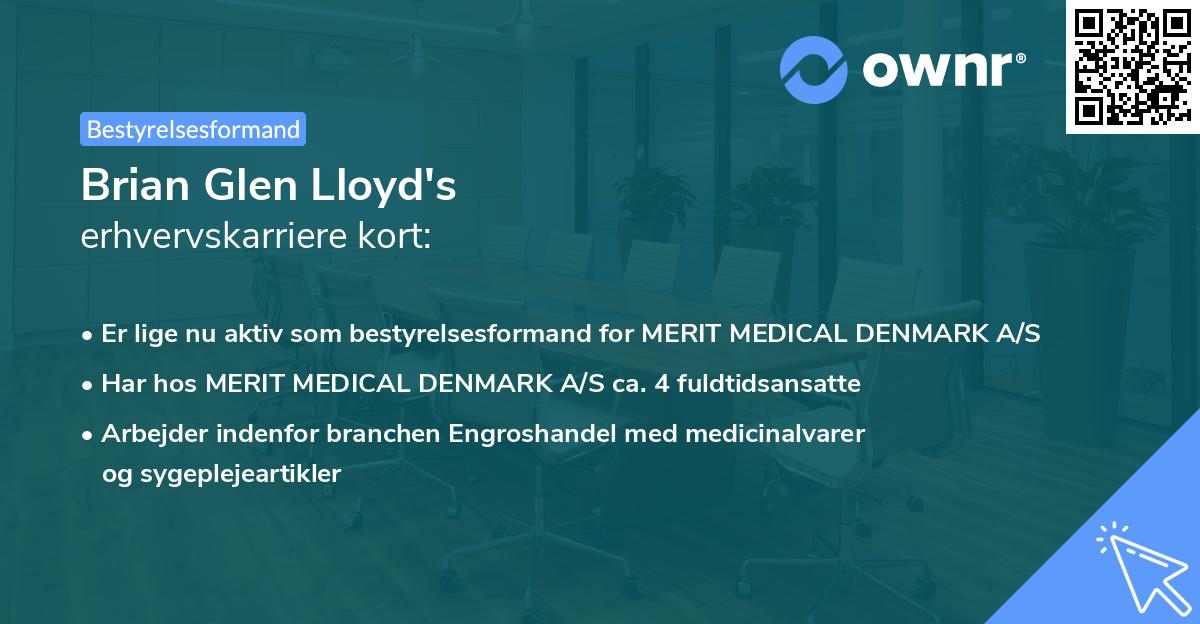 Brian Glen Lloyd's erhvervskarriere kort