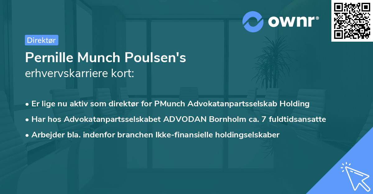 Pernille Munch Poulsen's erhvervskarriere kort