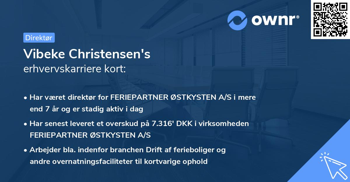 Vibeke Christensen's erhvervskarriere kort