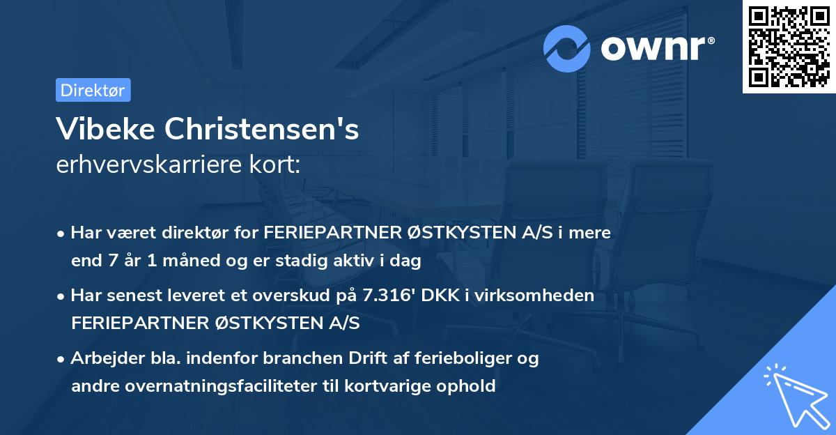 Vibeke Christensen's erhvervskarriere kort