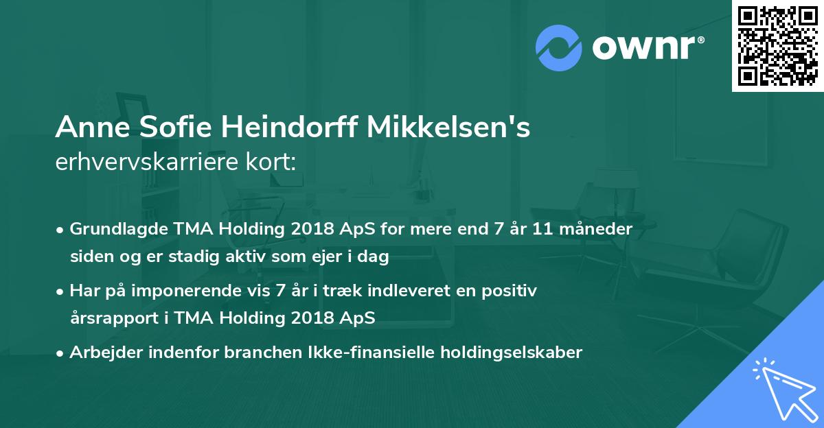 Anne Sofie Heindorff Mikkelsen's erhvervskarriere kort